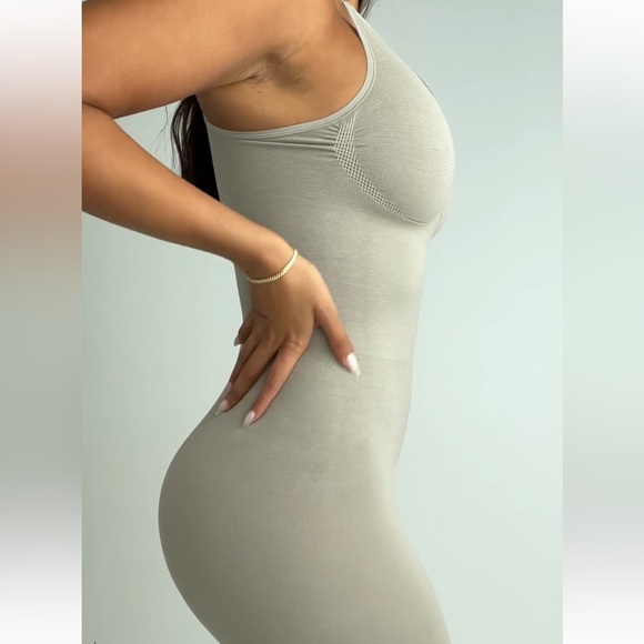 Fabletics+Yitty Smooth Shaping Maxi Dress/Slip | New | Smoke Show Nude | M - Picture 6 of 14